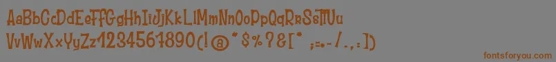 MoustacheClub2 Font – Brown Fonts on Gray Background