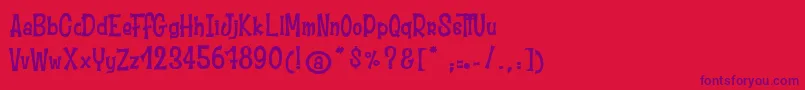 Police MoustacheClub2 – polices violettes sur fond rouge
