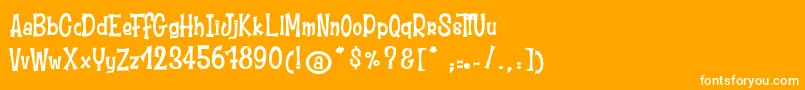 MoustacheClub2 Font – White Fonts on Orange Background