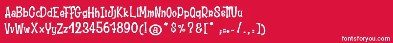 MoustacheClub2 Font – White Fonts on Red Background