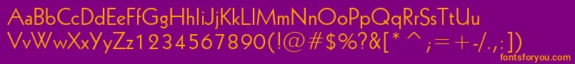 Geo231n Font – Orange Fonts on Purple Background