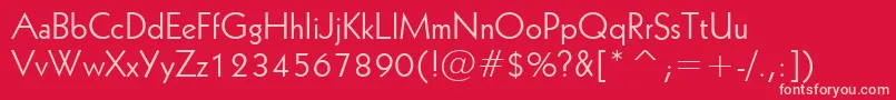 Geo231n Font – Pink Fonts on Red Background