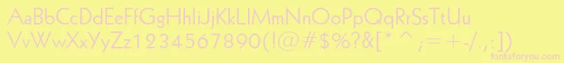 Geo231n Font – Pink Fonts on Yellow Background