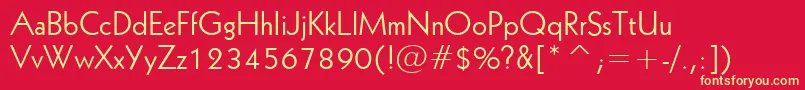 Geo231n Font – Yellow Fonts on Red Background