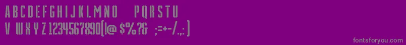 Czcionka GrenadestencilFreeForPersonalUseOnly – szare czcionki na fioletowym tle