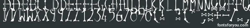 フォントInkandbones – 黒い背景に白い文字