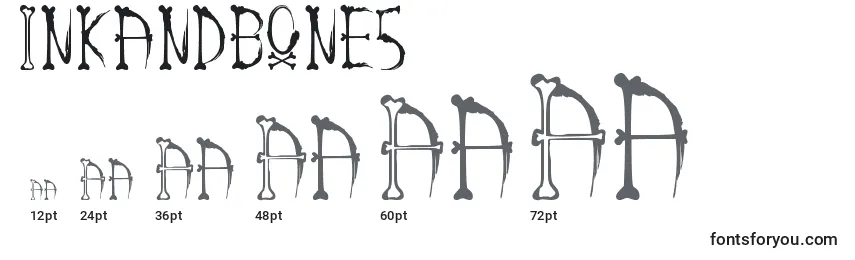 Размеры шрифта Inkandbones