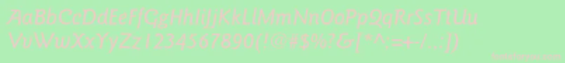 GoudysansstdMediumitalic Font – Pink Fonts on Green Background