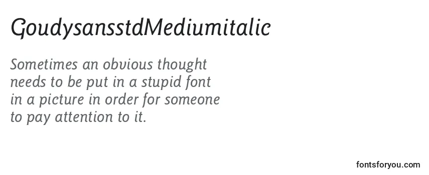 Review of the GoudysansstdMediumitalic Font