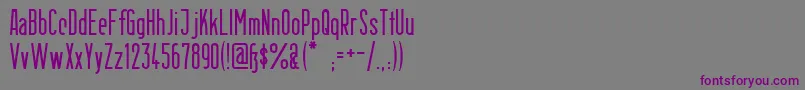 Шрифт BerlinEmail2 – фиолетовые шрифты на сером фоне
