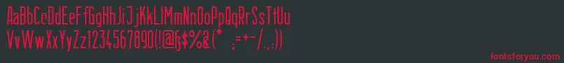BerlinEmail2 Font – Red Fonts on Black Background