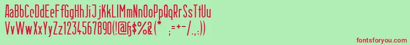 BerlinEmail2 Font – Red Fonts on Green Background