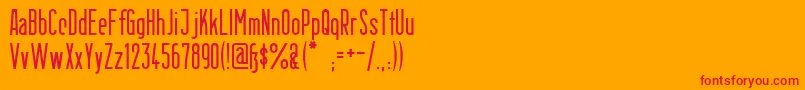 BerlinEmail2 Font – Red Fonts on Orange Background