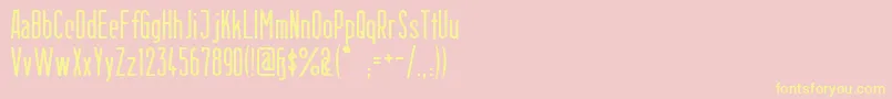 BerlinEmail2 Font – Yellow Fonts on Pink Background
