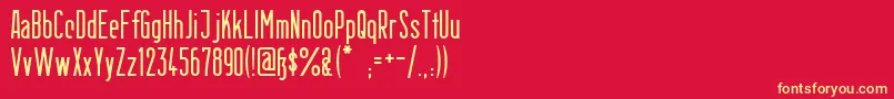 BerlinEmail2 Font – Yellow Fonts on Red Background