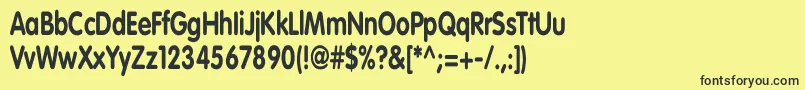 VagroundedBoldCn Font – Black Fonts on Yellow Background