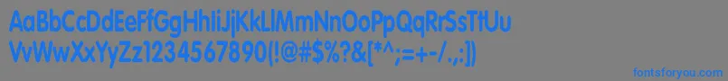 VagroundedBoldCn Font – Blue Fonts on Gray Background