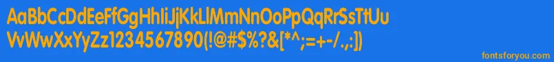 VagroundedBoldCn Font – Orange Fonts on Blue Background