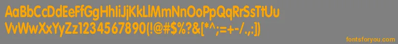 VagroundedBoldCn Font – Orange Fonts on Gray Background