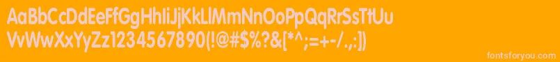 VagroundedBoldCn Font – Pink Fonts on Orange Background