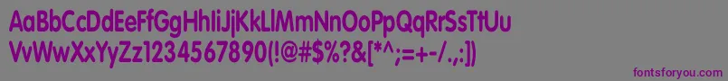 VagroundedBoldCn Font – Purple Fonts on Gray Background