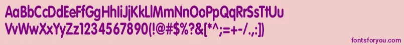 More about VagroundedBoldCn Font VagroundedBoldCn Font – Purple Fonts on Pink Background