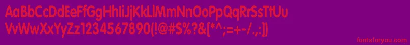 VagroundedBoldCn Font – Red Fonts on Purple Background