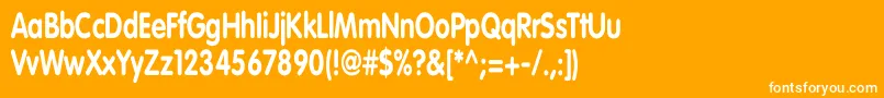 VagroundedBoldCn Font – White Fonts on Orange Background