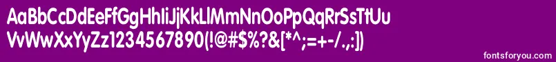 VagroundedBoldCn Font – White Fonts on Purple Background