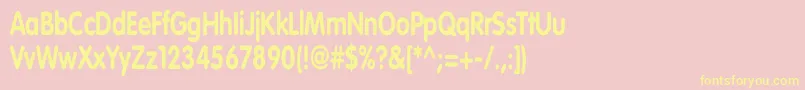 VagroundedBoldCn Font – Yellow Fonts on Pink Background