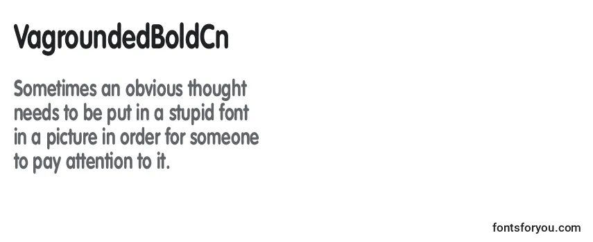 Review of the VagroundedBoldCn Font