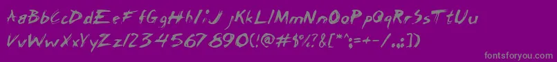 ChickenscratchAoe Font – Gray Fonts on Purple Background