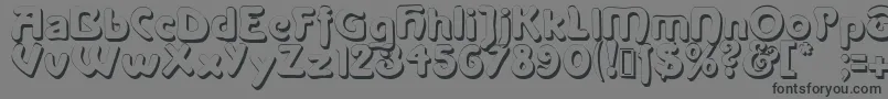 フォントLanegritashadow – 黒い文字の灰色の背景