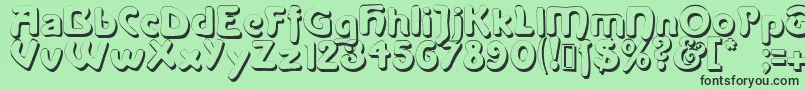 Lanegritashadow Font – Black Fonts on Green Background