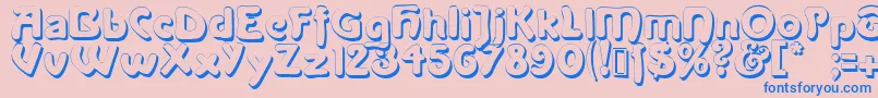 Lanegritashadow Font – Blue Fonts on Pink Background