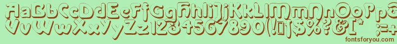 Lanegritashadow Font – Brown Fonts on Green Background