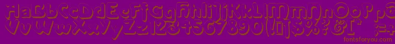 Lanegritashadow Font – Brown Fonts on Purple Background