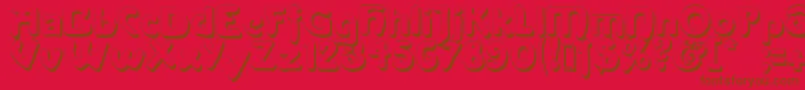 Lanegritashadow Font – Brown Fonts on Red Background