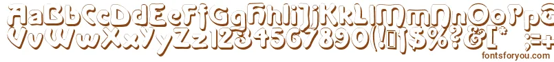 Lanegritashadow-fontti – ruskeat fontit valkoisella taustalla