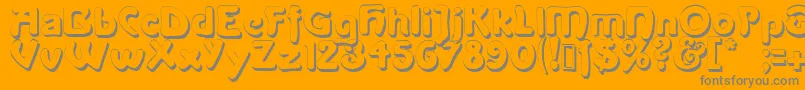 Lanegritashadow-Schriftart – Graue Schriften auf orangefarbenem Hintergrund