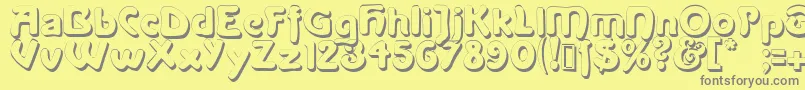 Lanegritashadow Font – Gray Fonts on Yellow Background