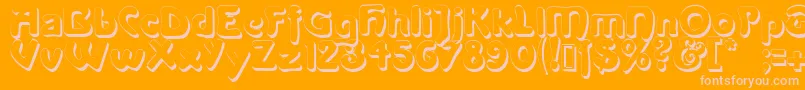 Lanegritashadow Font – Pink Fonts on Orange Background