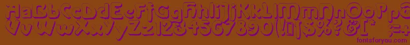 Lanegritashadow Font – Purple Fonts on Brown Background