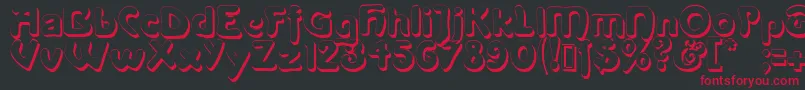 Lanegritashadow Font – Red Fonts on Black Background