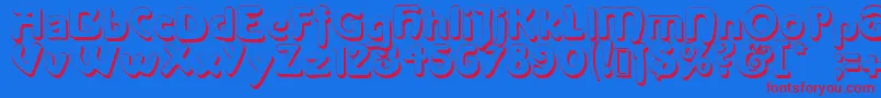 Lanegritashadow Font – Red Fonts on Blue Background