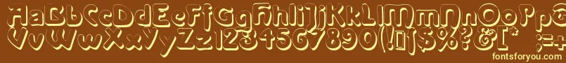 Lanegritashadow Font – Yellow Fonts on Brown Background