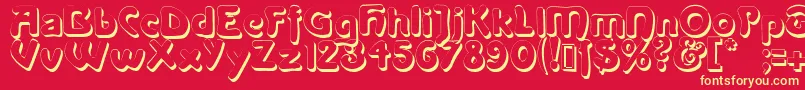 Lanegritashadow Font – Yellow Fonts on Red Background
