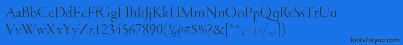 GaramondpremrproLtdisp Font – Black Fonts on Blue Background