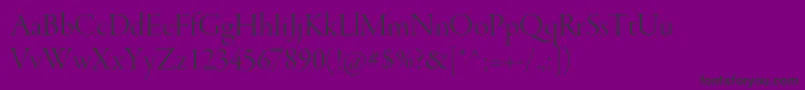 GaramondpremrproLtdisp-fontti – mustat fontit violetilla taustalla
