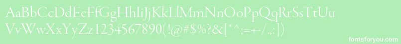 GaramondpremrproLtdisp Font – White Fonts on Green Background